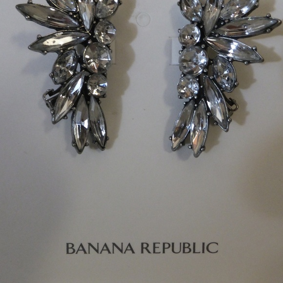 Banana Republic Gemstone Sparkle Deco Crystal Ear Cimbers Earrings NWT 45 - Picture 4 of 8